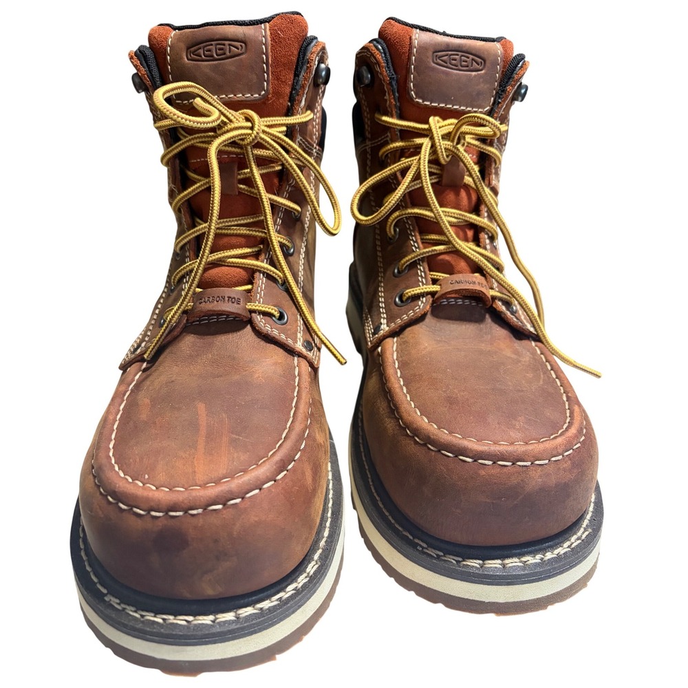 KEEN Utility San Jose 6 Waterproof Carbon Toe Work Boots Brown Mens 10.5 D